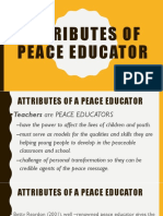 Attributes of Peace Educator