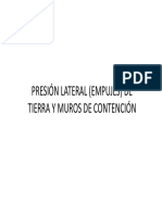 Presión Lateral de Tierra y Muros de Contención