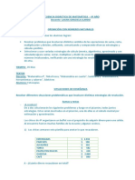 Secuencia Didáctica de Matemática