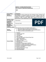 ANNEX III - Course Specificationfor ME