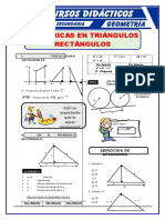 Relaciones Métricas en Triangulos Rectangulos para Cuarto de Secundaria