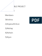 Sustainable Project GROUP - 11 Members-1) Krishna 2) Anjana.M.Arun 3) Akshay 4) Ashwin 5) Arjun