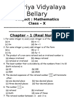 MCQ Class X