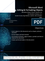 Lesson 4 - MS Word Inserting, Editing, Formatting Objects