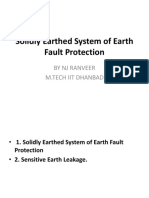 Solidly Earthed System of Earth Fault Protection