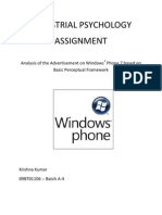 Windows Phone 7 Perceptual Analysis