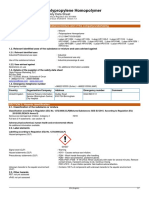 MSDS Polypropylene Homopolymer