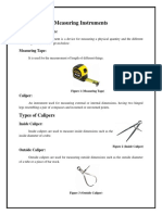 Measuring Instruments: Types of Calipers