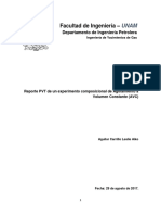 Reporte PVT de Un Experimento Composicional de Agotamiento A Volumen Constante (AVC)