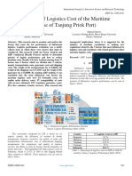 Analysis of Logistics Cost of The Maritime (Case of Tanjung Priok Port)