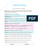 Sound - ICSE Solutions For Physics: Short Answers