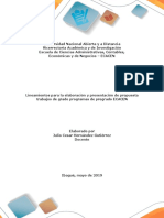 Protocolo para Elaborar Propuesta de Investigación Trabajo de Grado ECACEN PDF