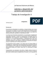 Desarrollo Del Pensamiento Administrativo