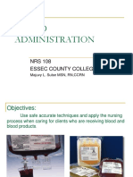 Blood Administration: NRS 108 Essec County College