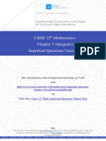 Class 12th Maths Chapter 7 (Integrals) Unsolved