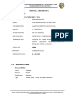 Memoria Descriptiva Santillana