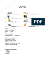 Test Initial Engleza Clasa A 4 A