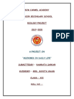 BJM Carmel Academy Senior Secondary School Biology Project 2019-2020