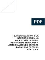 La Segregación y La Integración en La Sociología Urbana