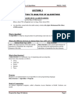 Introduction To Analysis of Algorithms: Al-Khowarizmi