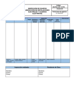 Inspeccion de Equipos (Inspeccian de Instalaciones Eléctricas y Cuadros Eléctricos)