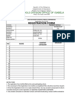 Registration Form: Schools Division Office of Isabela