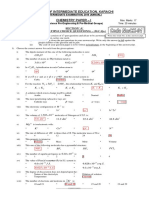 Board of Intermediate Education, Karachi Chemistry Paper - I