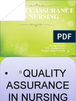 Quality Assurance in Nursing: Presented by Mr. Migron Rubin M.Sc. Nursing Ist Year Pragyan College of Nursing