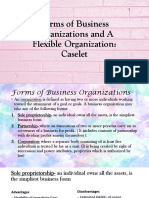 Forms of Business Organization