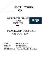 Peace and Conflict Resolution Evolution PDF