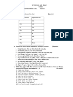 Teacher's Name: Lic. Elmer Rene Merino Cueva: Basic III A. Grammar Complete The Sentences The Chart (8 Points)