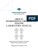 Laboratory Manual: CHEM 311 Environmental Chemical Analysis