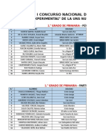 RESULTADO 1er. Concurso Nacional de Matemática - Experimental 2019 - I.E.P. Experimental de La de La UNS