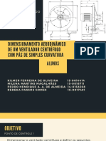 Dimensionamento Aerodinâmico de Um Ventilador Centrífugo Com Pás de Simples Curvatura