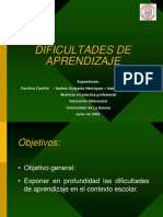 Dificultades de Aprendizaje