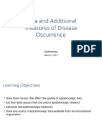 Data and Additional Measures of Disease Occurrence