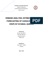 Demand Analysis of Cassava