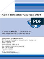 ASNT Refresher Courses 2004: Come To The NDT Resource For Your Refresher Course Needs