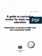 Guide To Review of Basic Nursing Curriculum (WHO) PDF