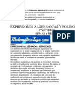 Expresión Algebraica ChellmiH