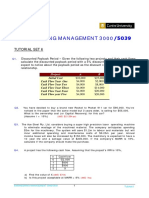 Engineering Management 3000/5039: Tutorial Set 6