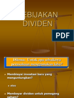 Kebijakan Dividen - Manajemen Keuangan