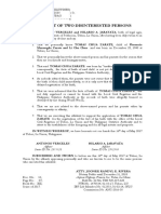 Affidavit of 2 Disinterested Persons - Late Registration Zarate