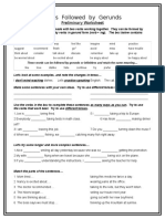 Verbs Followed by Gerunds: Preliminary Worksheet