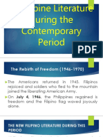 Philippine Literature During The Contemporary Period