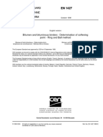 En 1427 - Bitumen and Bituminous Binders - Determination of Softening Point - Ring and Ball Metho