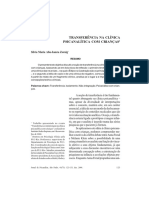 Transferência Na Clínica Psicanalítica Com Crianças