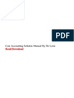 Cost Accounting Solution Manual by de Leon: Read/Download