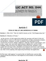 An Act To Regulate The Practice of Civil Engineering in The Philippines