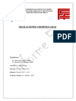 Oscilaciones Amortiguadas: Universidad Mayor de San Simón Facultad de Ciencias Y Tecnología Departamento de Fisica